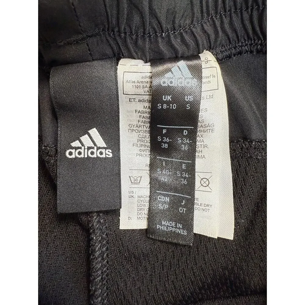 Adidas Climalite Black Pants Drawstring Waist Pockets Size SMALL